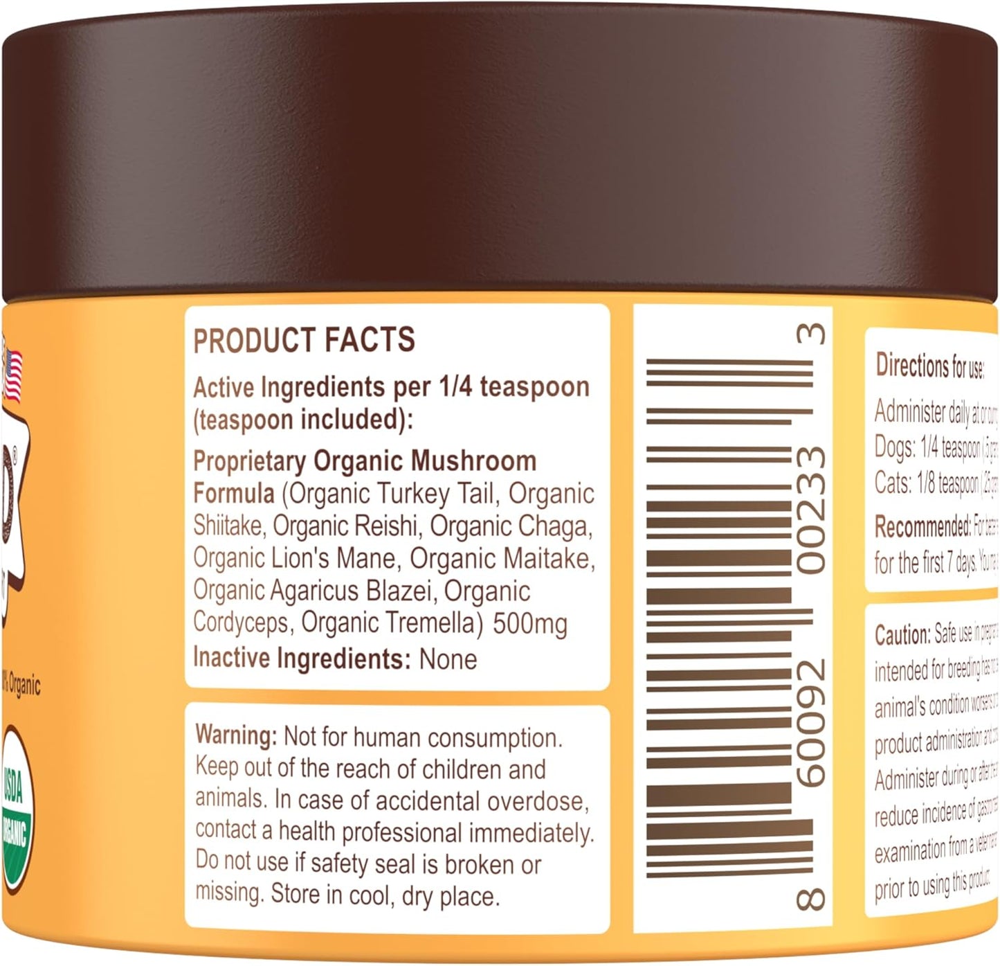Buddy Guard for Lumps and Bumps, Lipoma for Dogs & Cats, Patent Pending Organic 9 Mushroom Powder Blend Natural Dog
