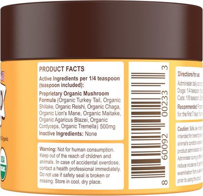 Buddy Guard for Lumps and Bumps, Lipoma for Dogs & Cats, Patent Pending Organic 9 Mushroom Powder Blend Natural Dog